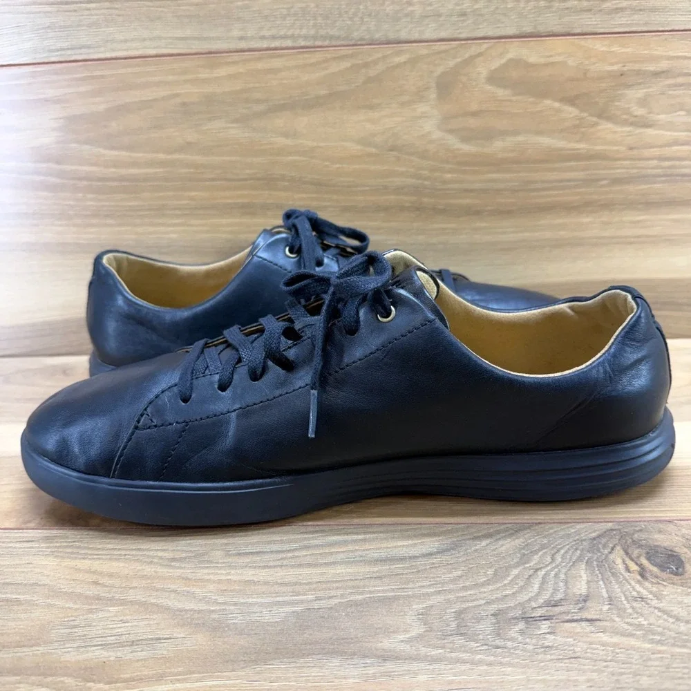 Cole Haan Grand Cross Court Mens 11.5 M Black Leather Light Weight‎ Sneakers